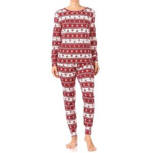 Shosho Santa Christmas Fairisle Pajamas Set XL